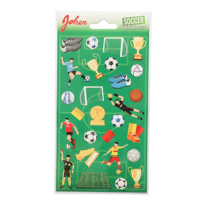 Fodbold Klistermærker - 1 ark | Fodbold Klistermærke - Temashop