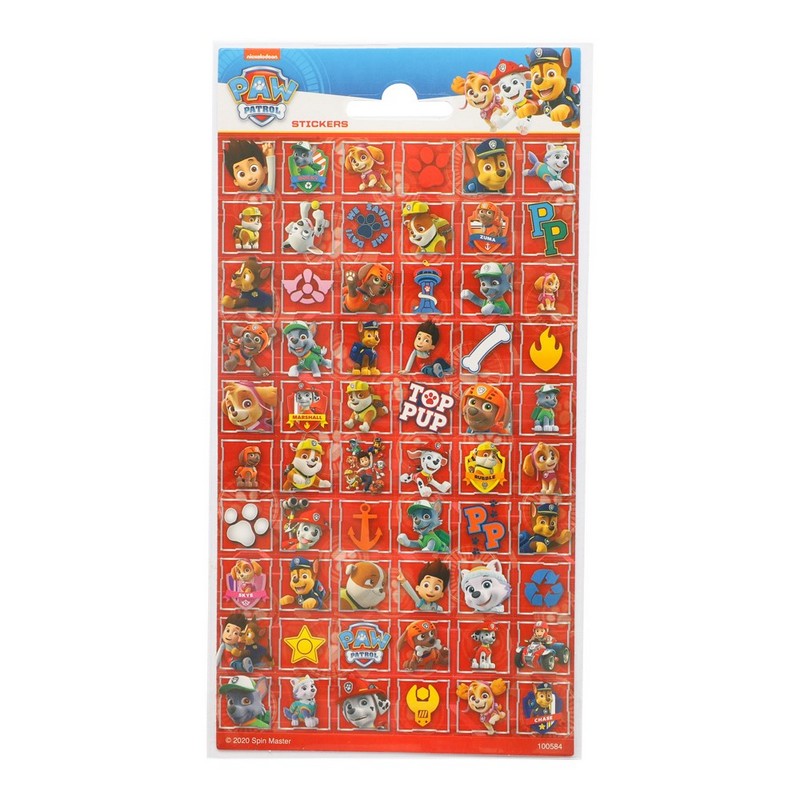 Paw Patrol Klistermærker - 1 ark | Paw Patrol Klistermærke - Temashop