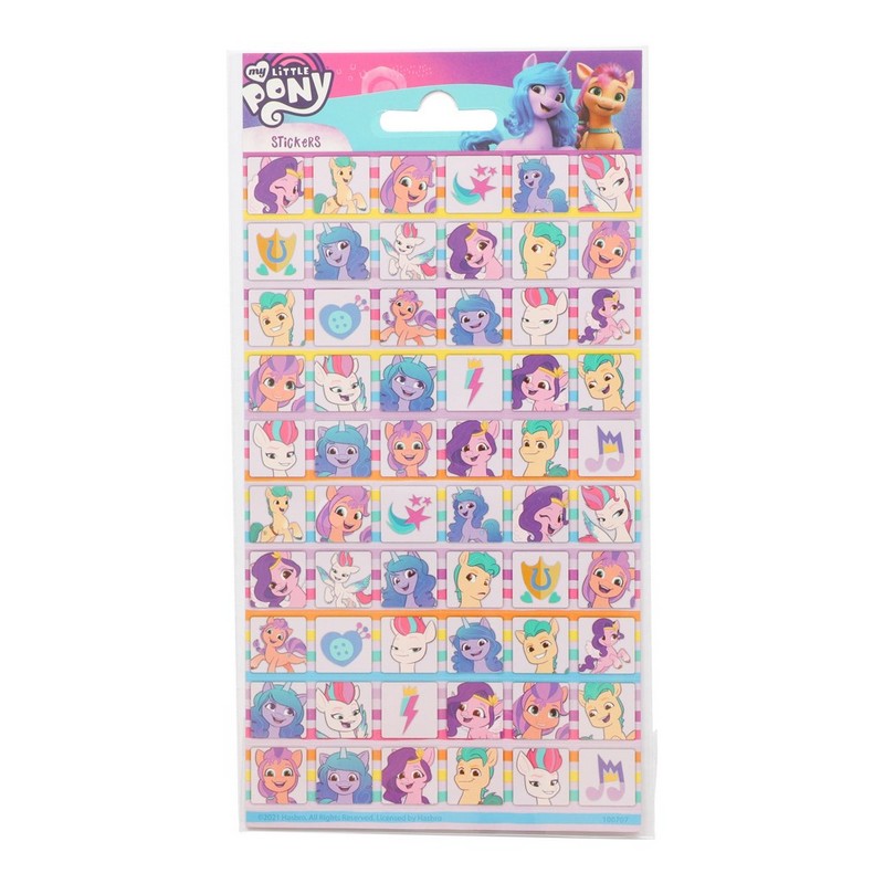My Little Pony Klistermærker - 1 ark | Min lille pony Klistermærke - Temashop