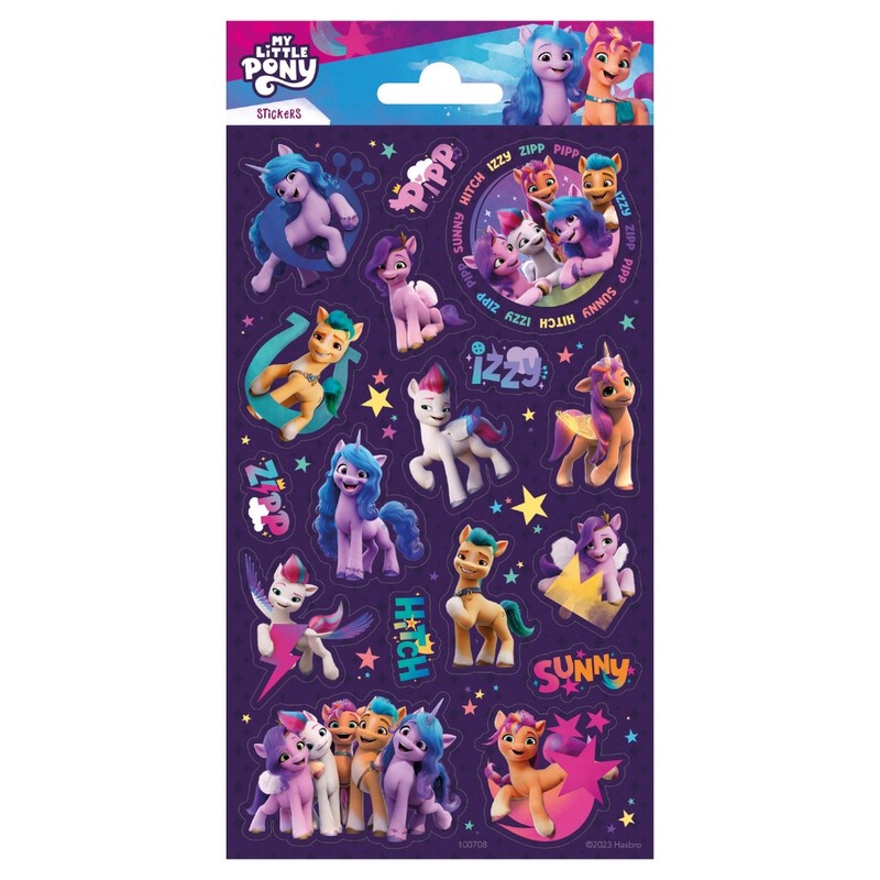 My Little Pony Glitter Klistermærker - 1 ark | Min lille pony Klistermærke - Temashop