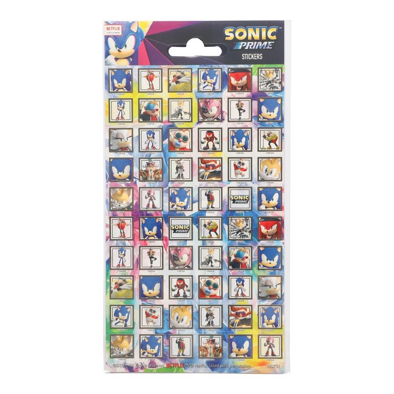 Sonic Klistermærker - 1 ark | Sonic Klistermærke - Temashop