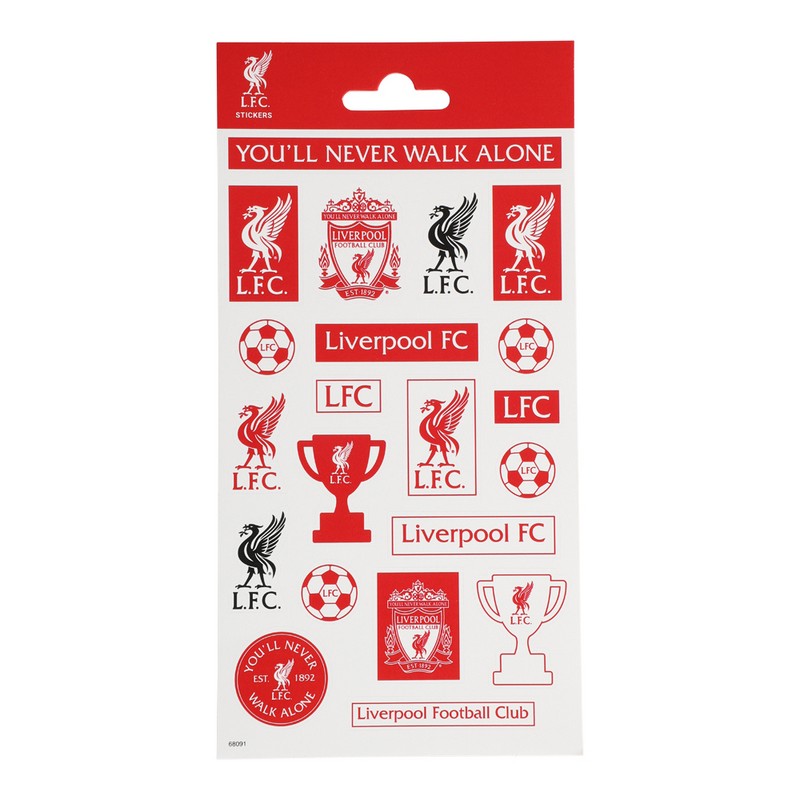 Liverpool FC Klistermærker - 1 ark | Fodbold Klistermærke - Temashop