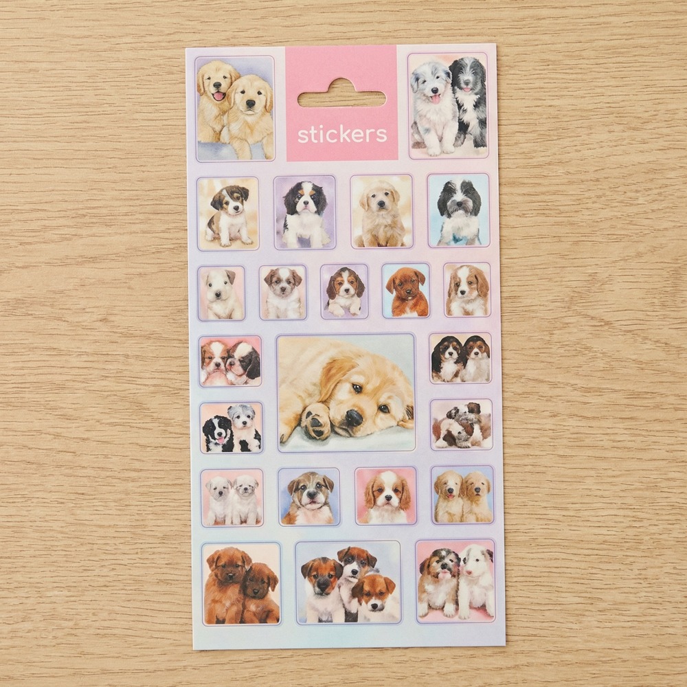 Hundehvalpe Klistermærker - 1 ark | Hund Klistermærke - Temashop