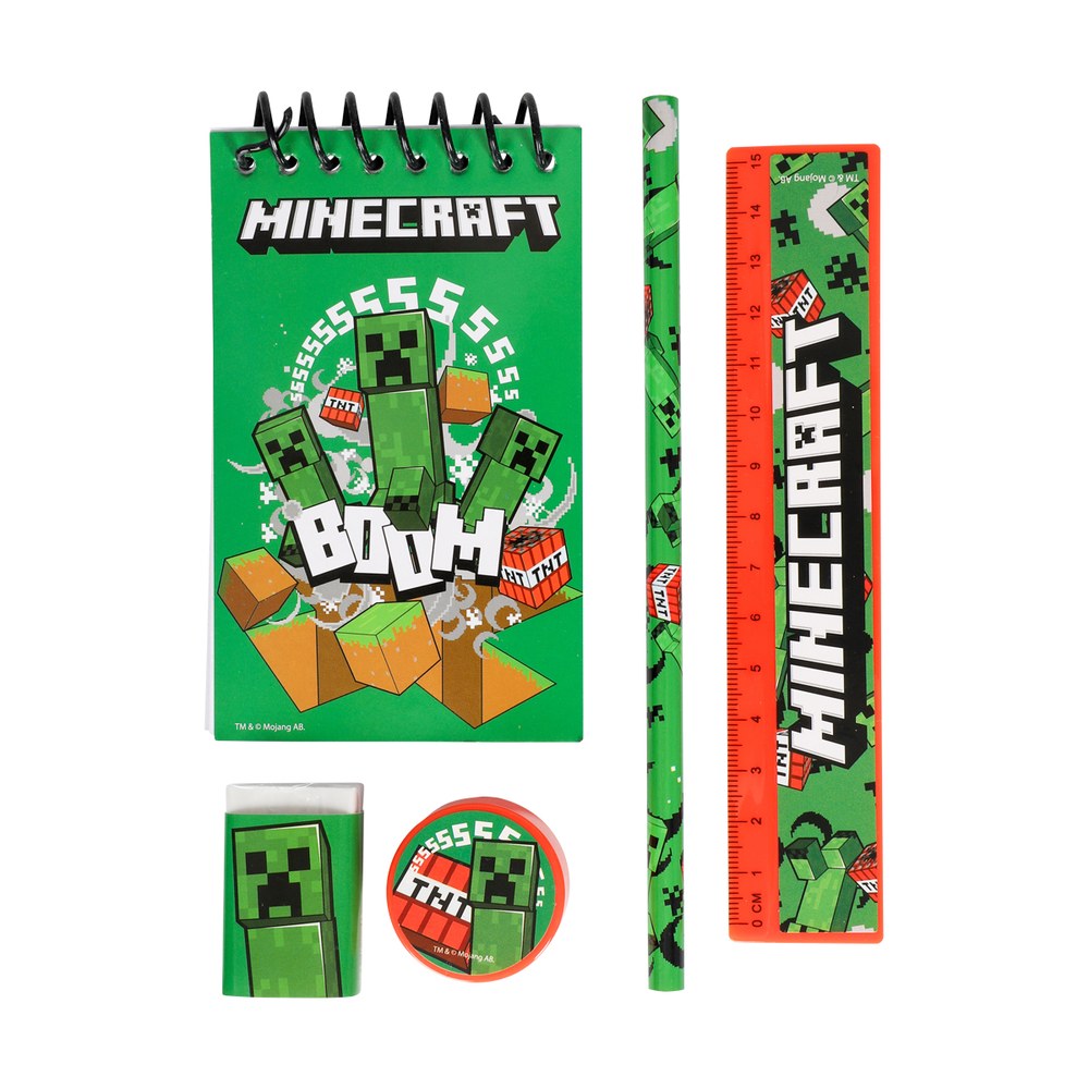 Minecraft Skrivesæt | Minecraft Male- & Tegneudstyr - Temashop