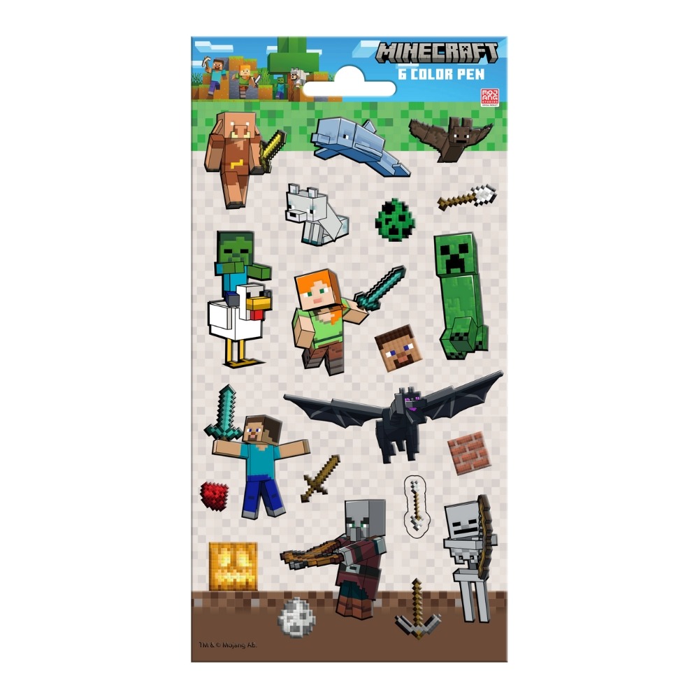 Minecraft Klistermærkeark | Minecraft Klistermærke - Temashop