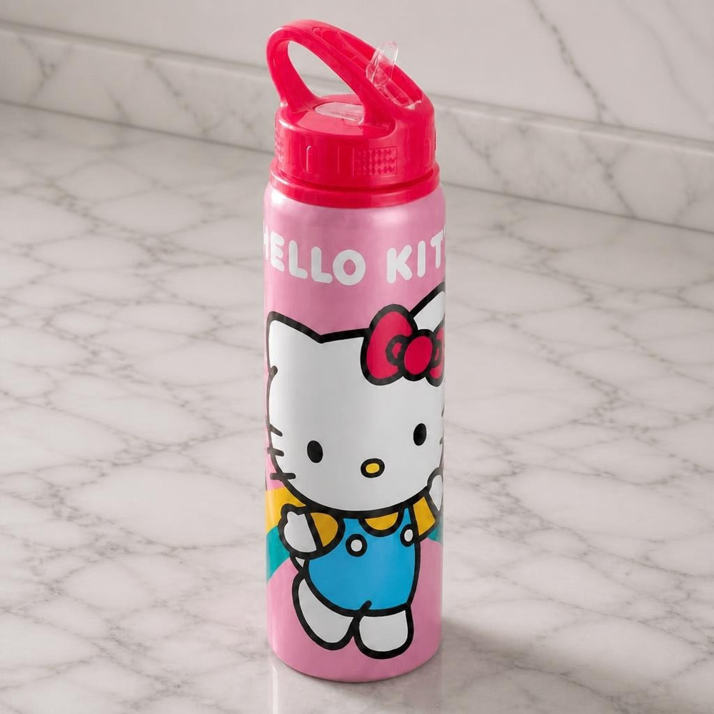 Hello Kitty Aluminium Drikkedunk Pink (730 ml) | Hello Kitty Mad, Drikke & Køkken Udstyr - Temashop