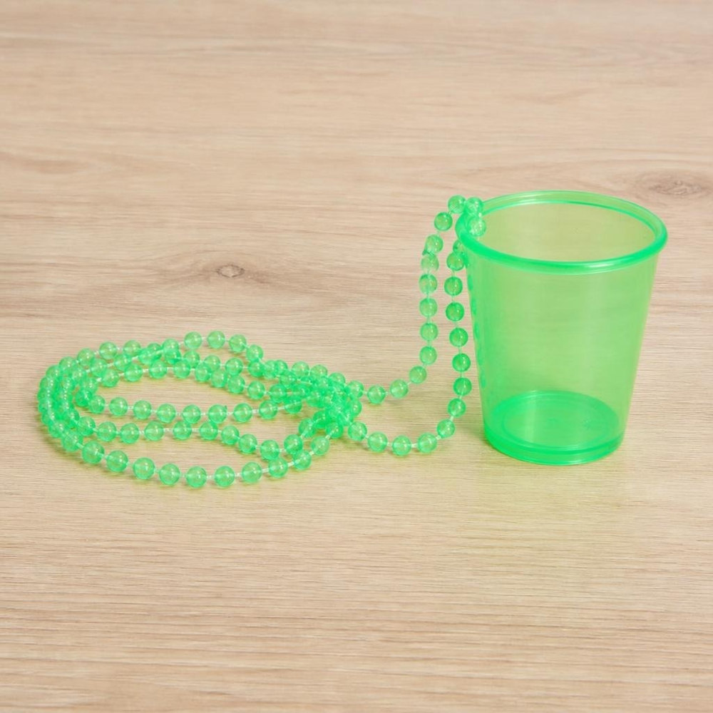 Shotglas Halskæde Neon Grøn - 1 stk (5,7 x 5 x 5 cm & 39 cm) | Drinks Drinksglas - Temashop