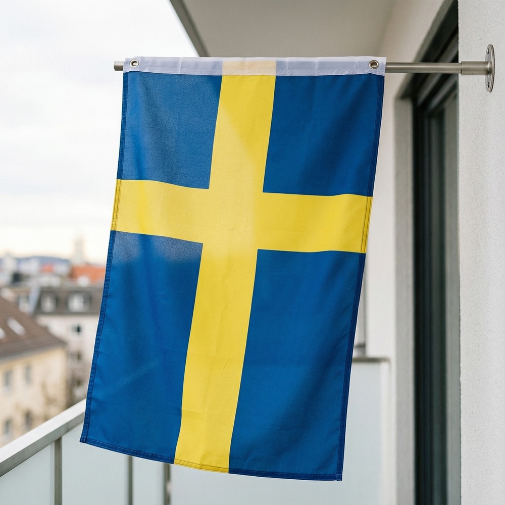 Sverige Flag - 1 stk (90 x 60 cm) | Sverige Flag - Temashop