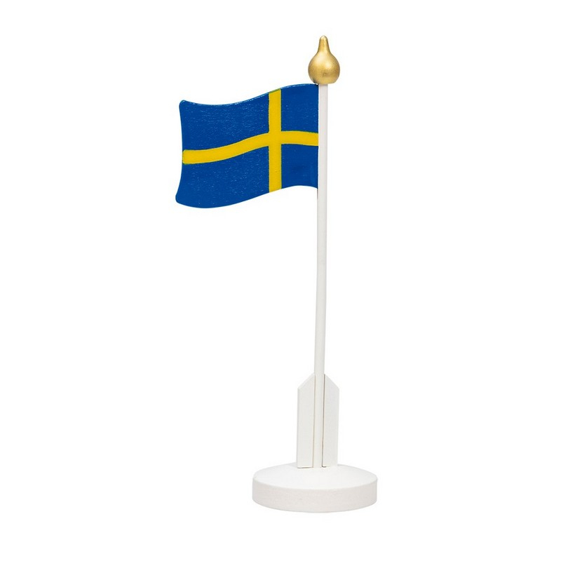 Sverige Bordflag Stor - 1 stk (24 cm) | Sverige Flag - Temashop