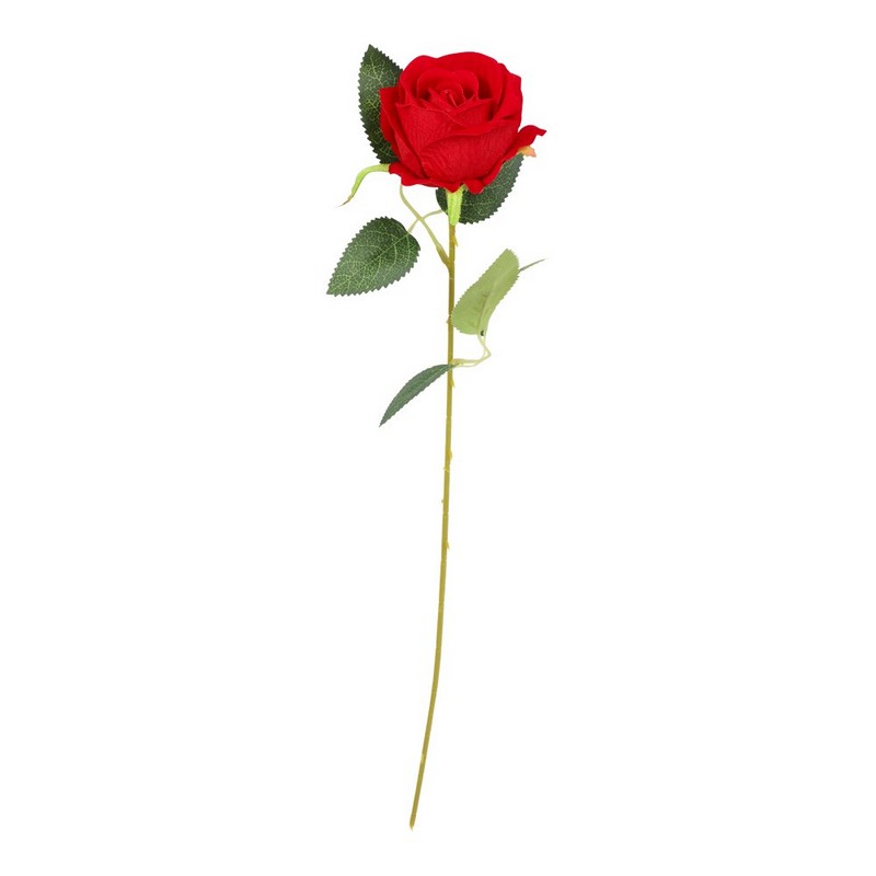 Kunstig Rose Rød - 1 stk (50 cm) | Blomst Kunstige blomster - Temashop