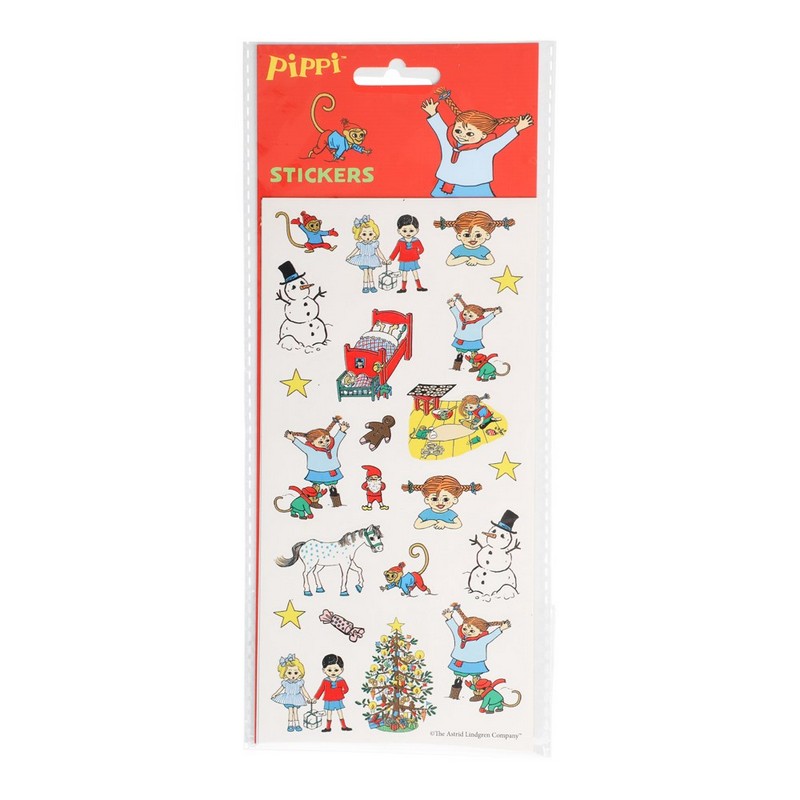 Pippi LangstrømpeÂ® Juleklistermærker