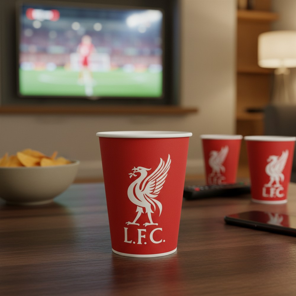 Liverpool Papkrus - 8 stk | Fodbold Krus - Temashop