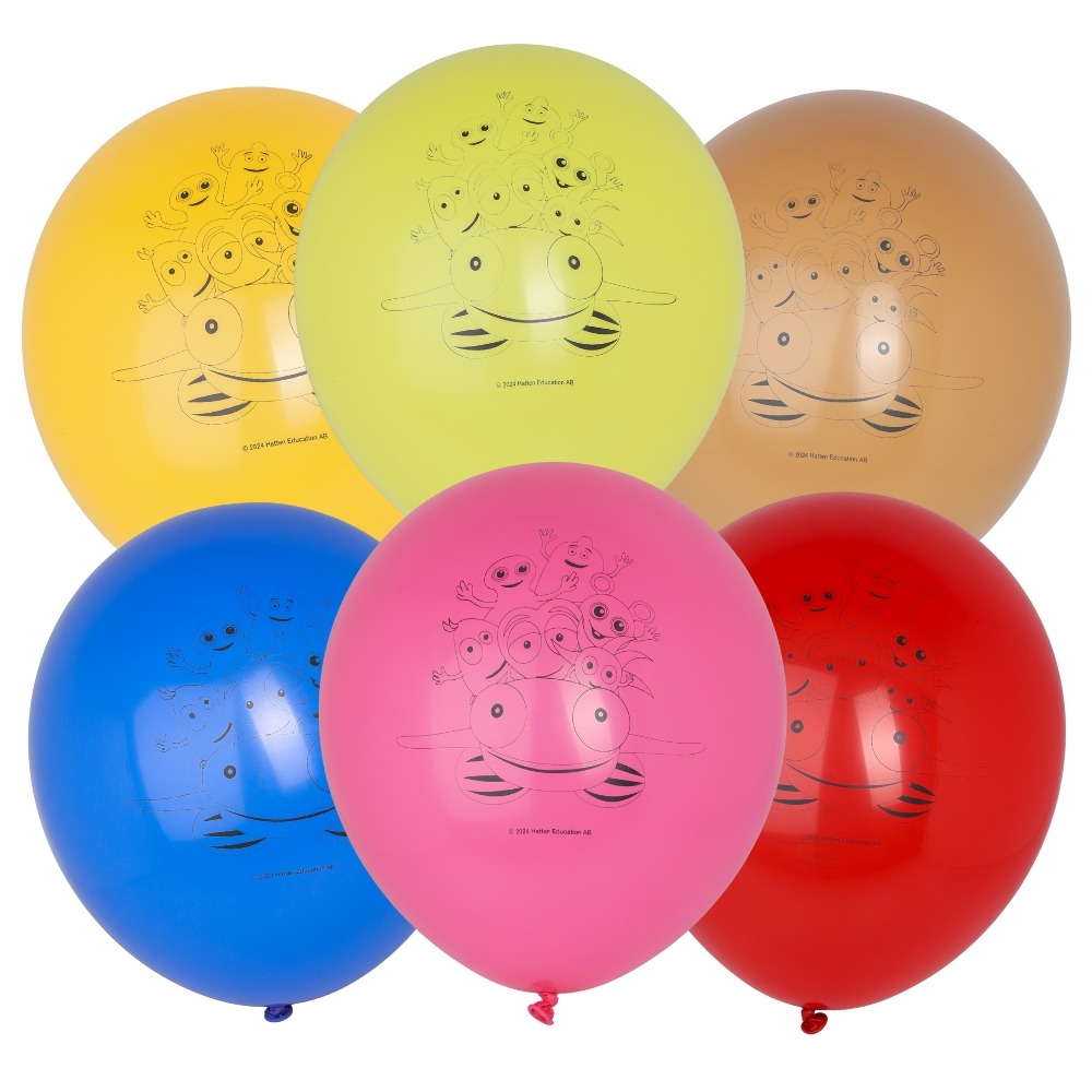 Babblarna Latexballoner - 6 stk (12") | Babblarna Latexballoner - Temashop