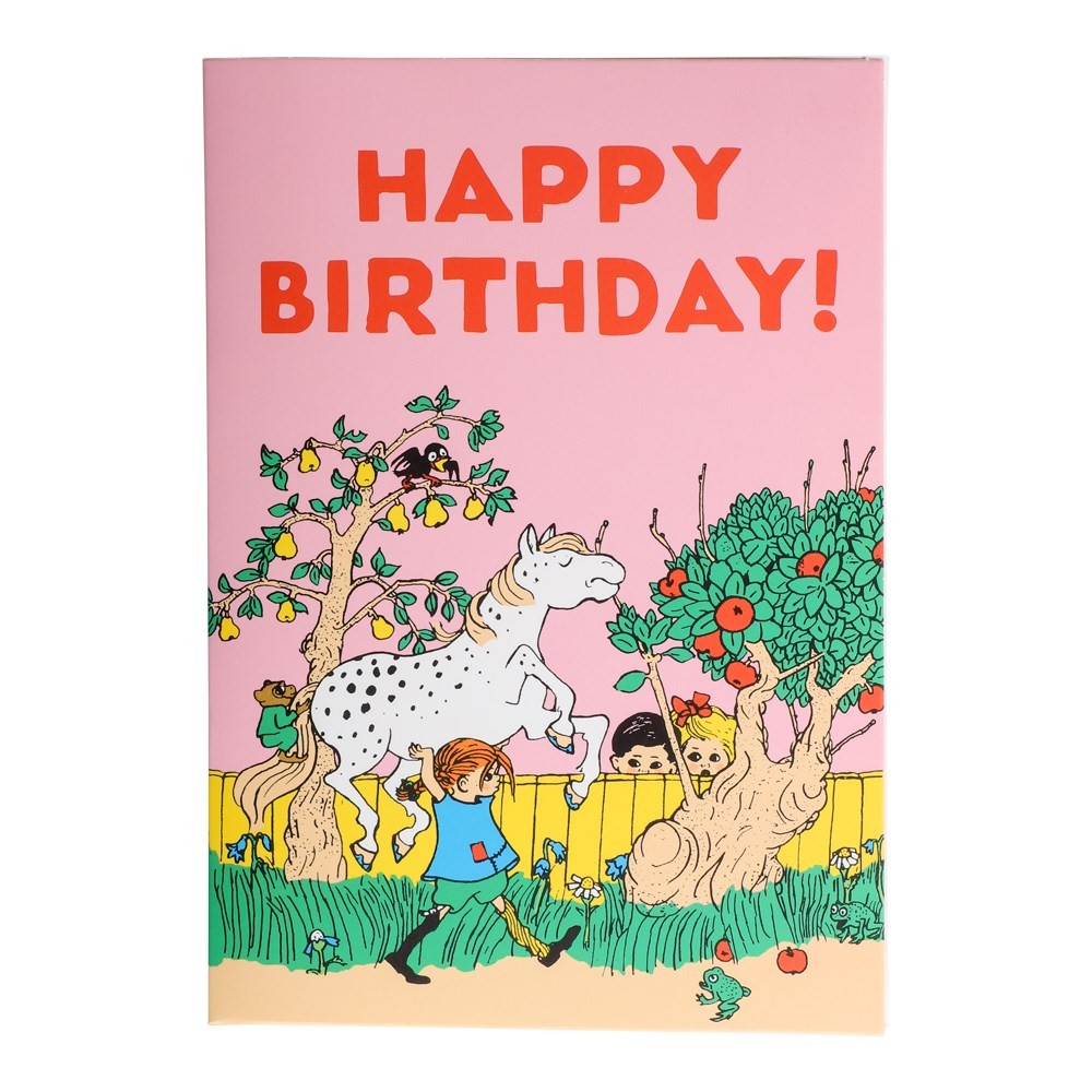 Pippi LangstrømpeÂ® Fødselsdagskort