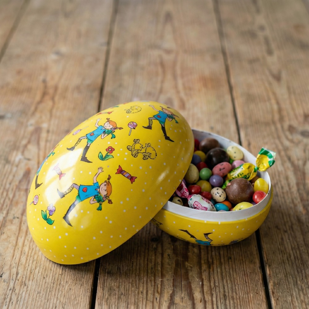 Pippi Langstrømpe Påskeæg - 1 stk (15 x 10 cm) | Pippi Æsker - Temashop