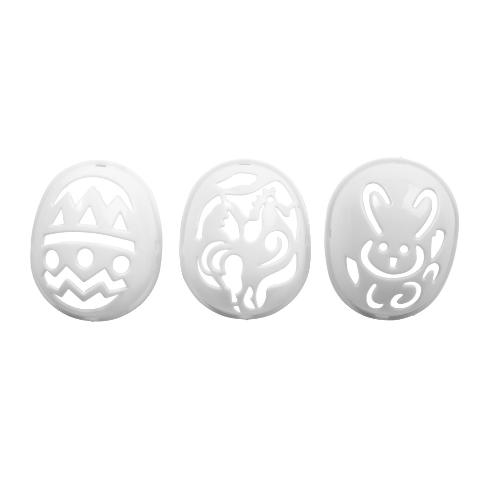 Æggestencils Påske - 3 stk (7 x 5,6 cm) | Påske Blade - Temashop