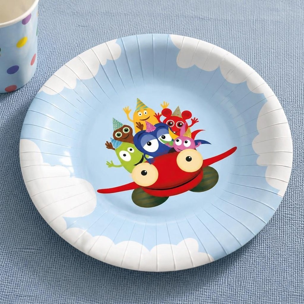 Babblarna Flyvemaskine Skåle - 8 stk (16 x 4,8 cm) | Babblarna Tallerkner - Temashop