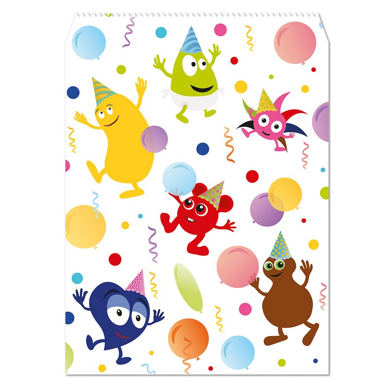 Babblarna Festposer - 8 stk (16 x 22 cm) | Babblarna Poser / Goodiebags - Temashop