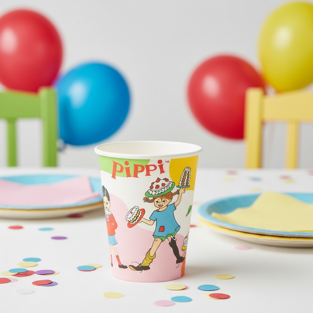 Pippi Langstrømpe Krus - 8 stk (260 ml) | Pippi Krus - Temashop