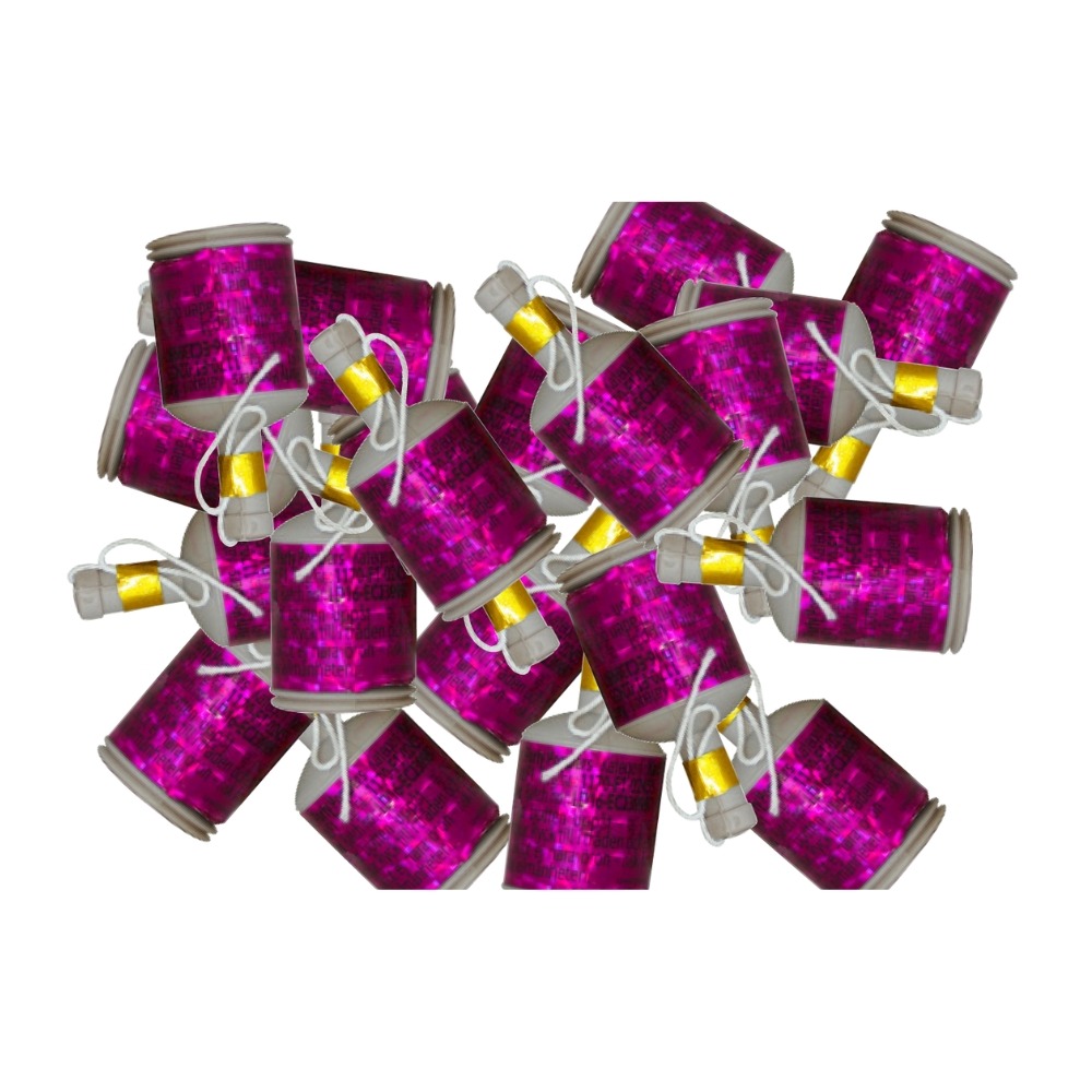 Party Poppers Pink - 20 stk (5,5 x 2,5 x 2,5 cm) | Pink tema Fyrværkeri - Temashop