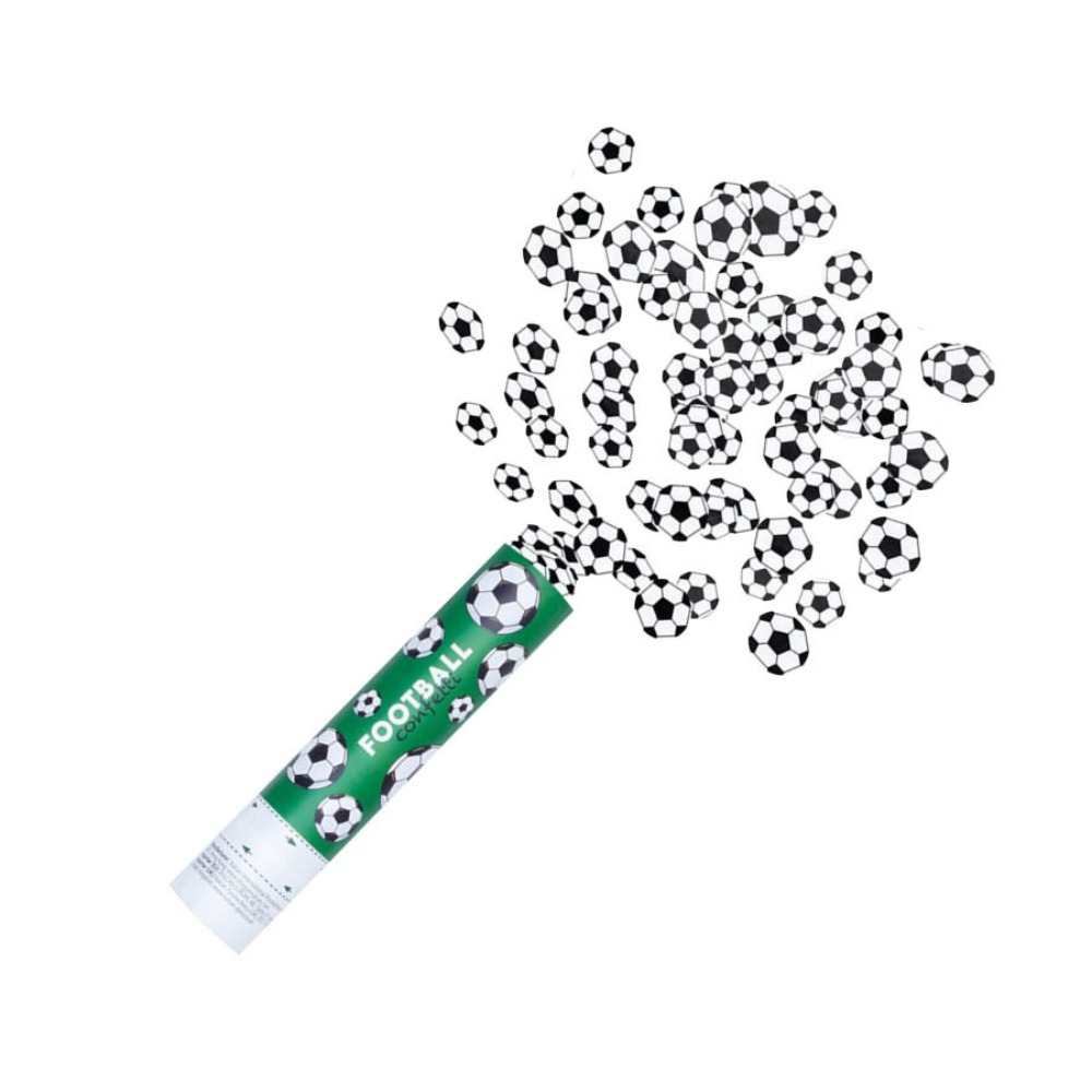 Fodbold Konfettikanon Grøn - 1 stk (25 cm) | Fodbold Pulverkanon - Temashop