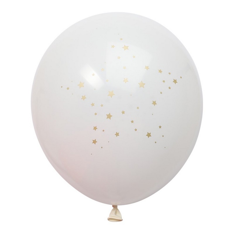 Nytår Latexballoner Guldstjerner - 6 stk (30 cm) | Nytår Latexballoner - Temashop