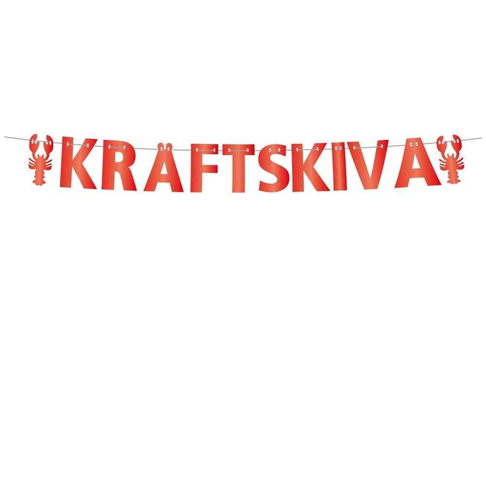 Kräftskiva Guirlande - 1 stk (2 m) | Krebsegilde Guirlander - Temashop