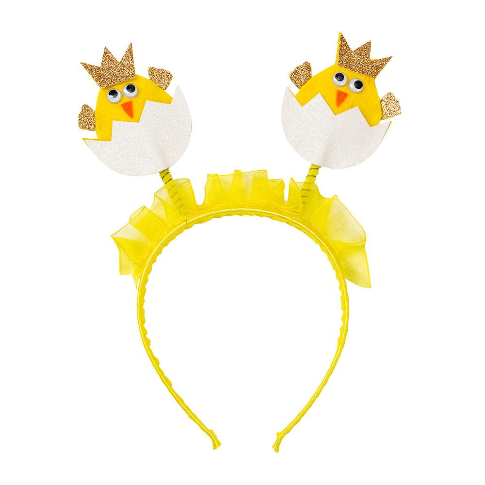 Kylling Hårbøjle Gul | Kylling Hårbøjle / Pandebånd / Hårbånd - Hovedtilbehør - Temashop