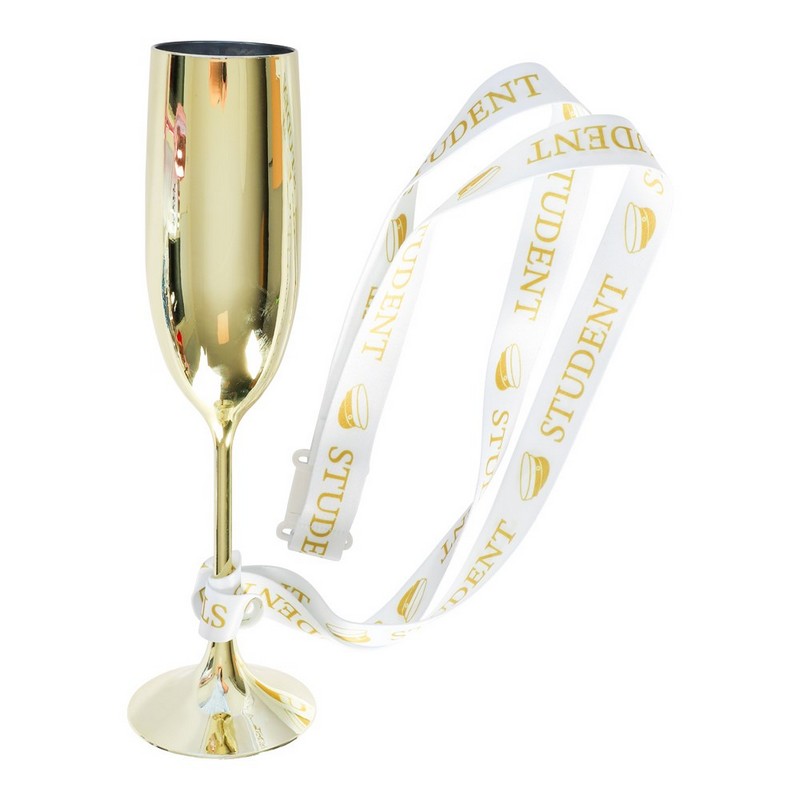 Student Champagneglas Guld | Studerende Glas - Temashop