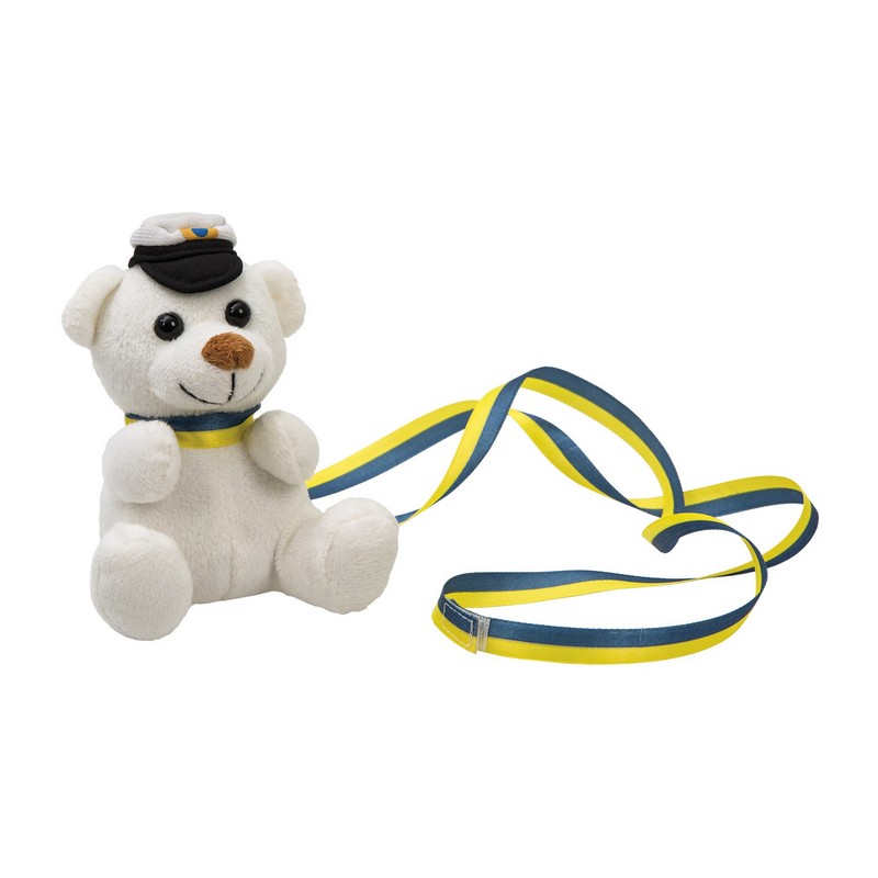 Lille Studentnalle Hvid | Studerende Bamse - Temashop