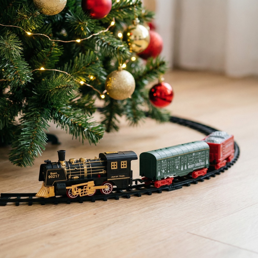 Elektrisk Julelokomotiv Til Juletræ - 1 stk | Julepynt Julepynt - Temashop