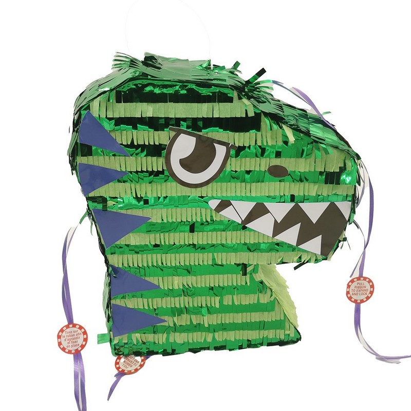 Dinosaur Piñata Grøn - 1 stk | Dinosaurus Pinata - Temashop