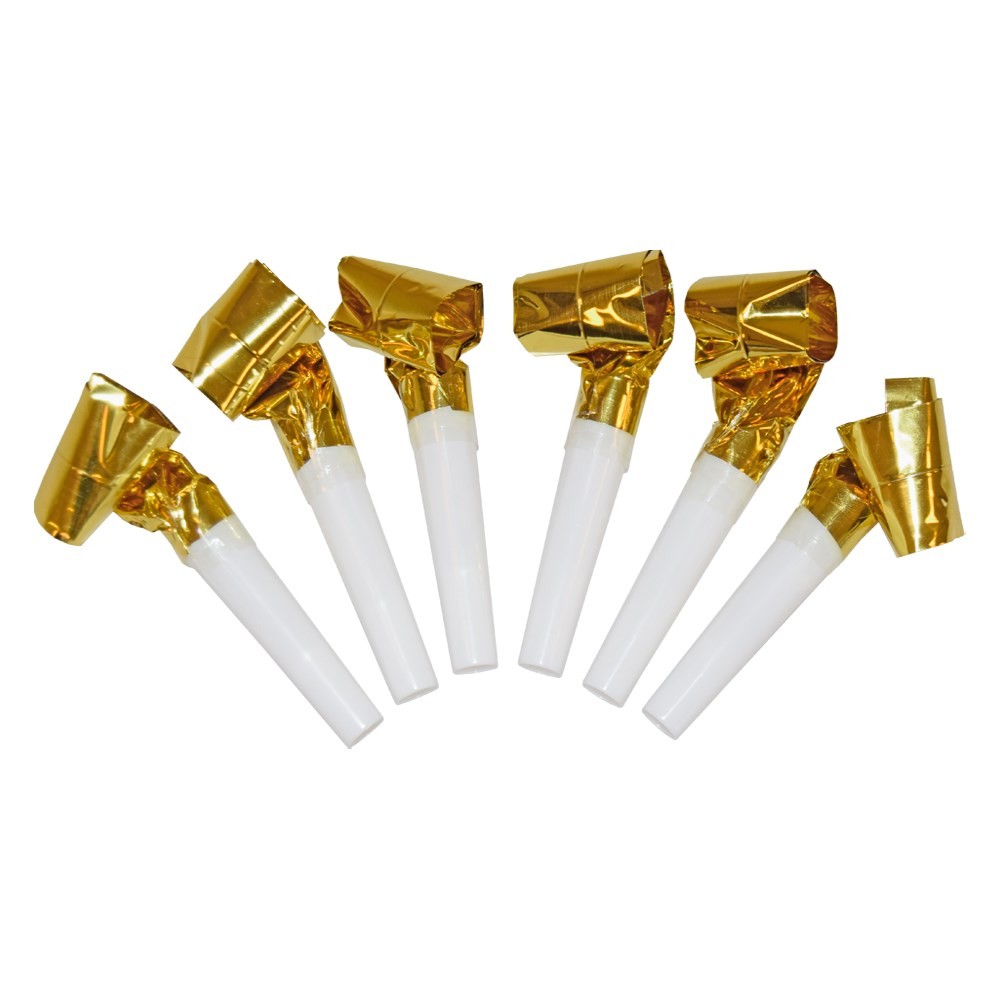 Folie Ryslere Guld - 6 stk | Guld tema Ryslere / truthorn - Temashop