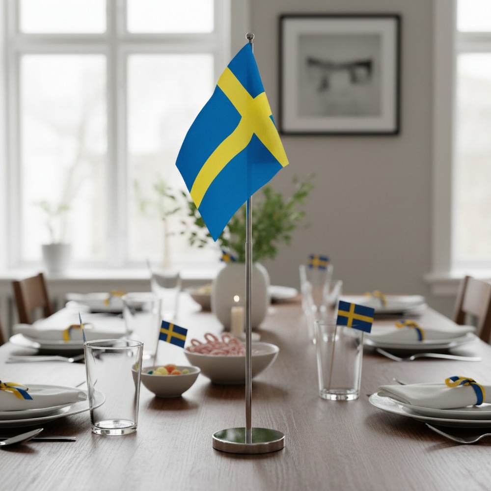 Sverige Bordflag Stor