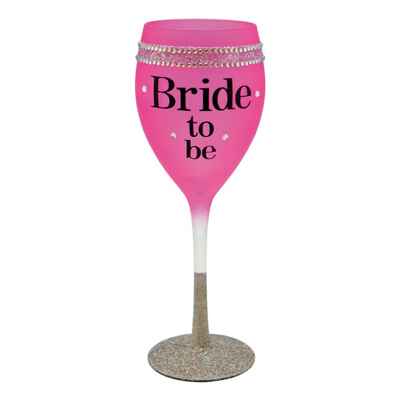 Bride To Be Vinglas Lyserød