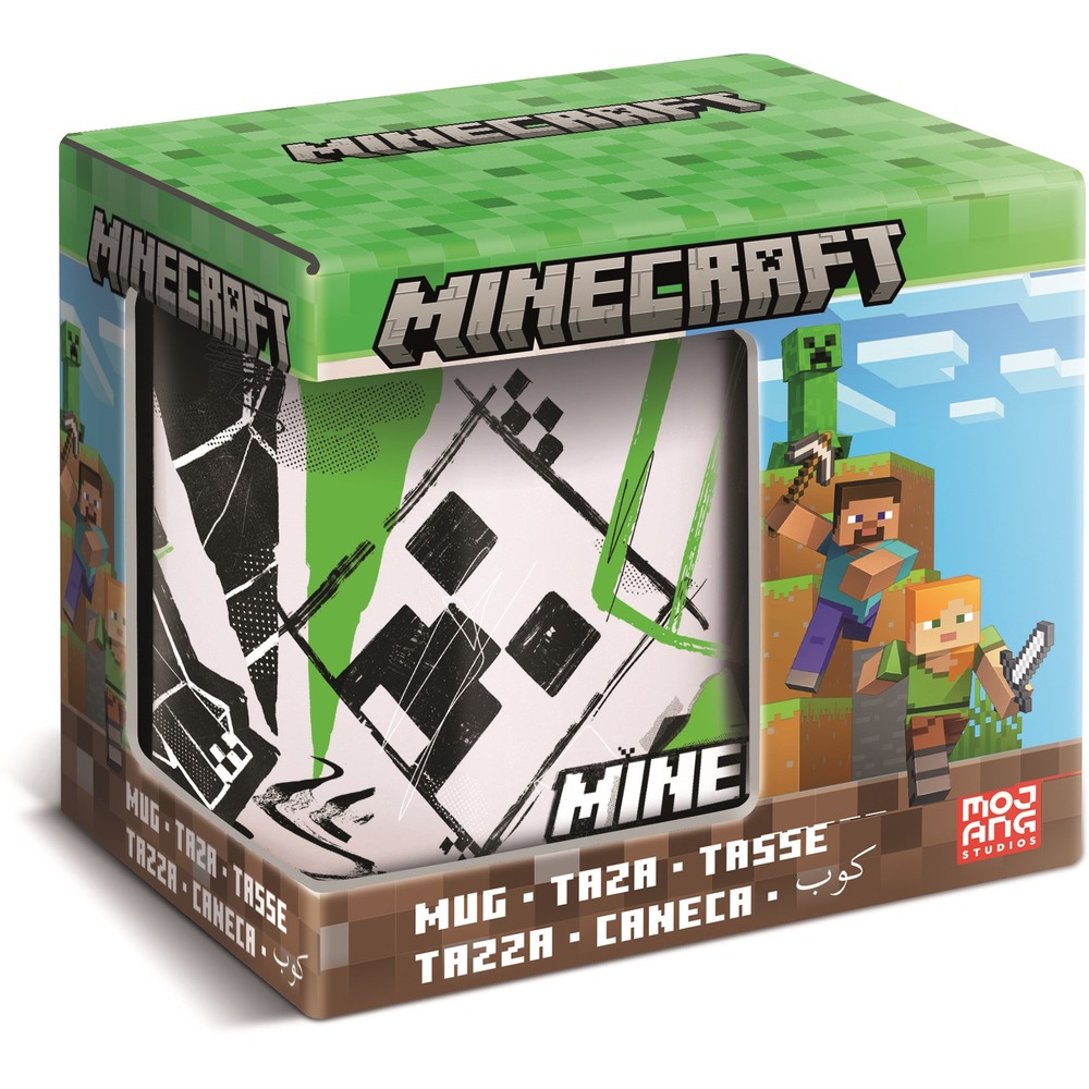 Minecraft Krus Grøn/Sort - 1 stk | Minecraft Krus - Temashop