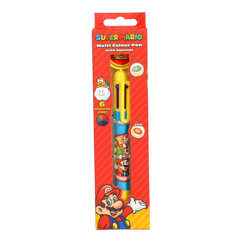 Super Mario Multifarvet Kuglepen (1 x 9 x 21,5 cm) | Super Mario Sjove Kontorartikler - Temashop