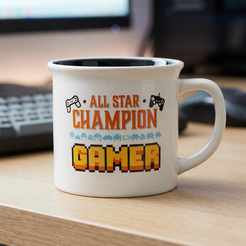 Gamer Champion Krus - 1 stk | Computerspil Krus - Temashop