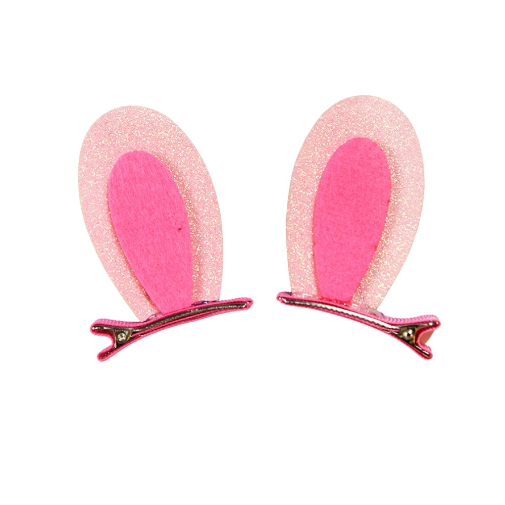 Kanin Hårclips Pink | Bunny Hårclips - Hovedtilbehør - Temashop