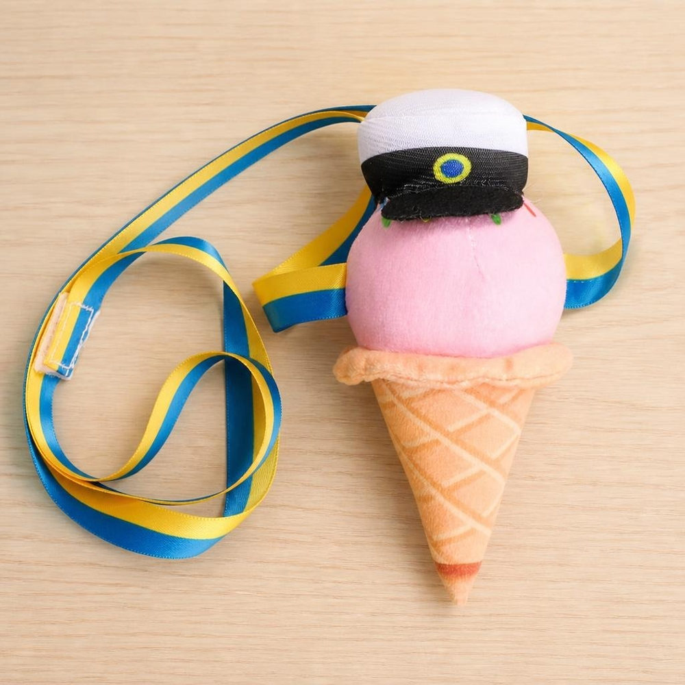 Studenternalle Isvaffel Lyserød (11 cm) | Studerende Bamse - Gaveideer - Temashop