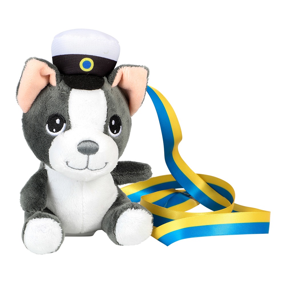 Studenternalle Hund Grå (12 cm) | Hund Bamse - Gaveideer - Temashop