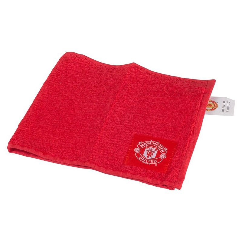 Manchester United Barhåndklæde Rød - 1 stk (23 x 45 cm) | Fodbold Barsæt - Temashop