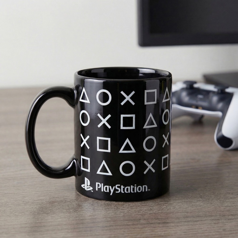 PlayStation Krus Sort - 1 stk | Playstation Krus - Temashop