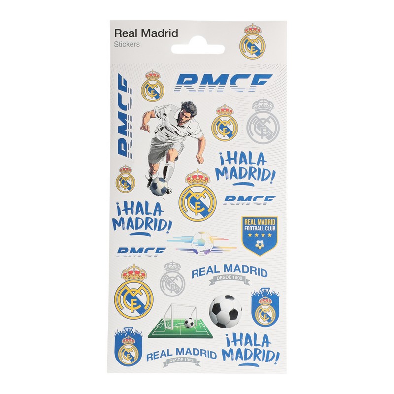 Real Madrid Klistermærker - 1 ark | Fodbold Klistermærke - Temashop