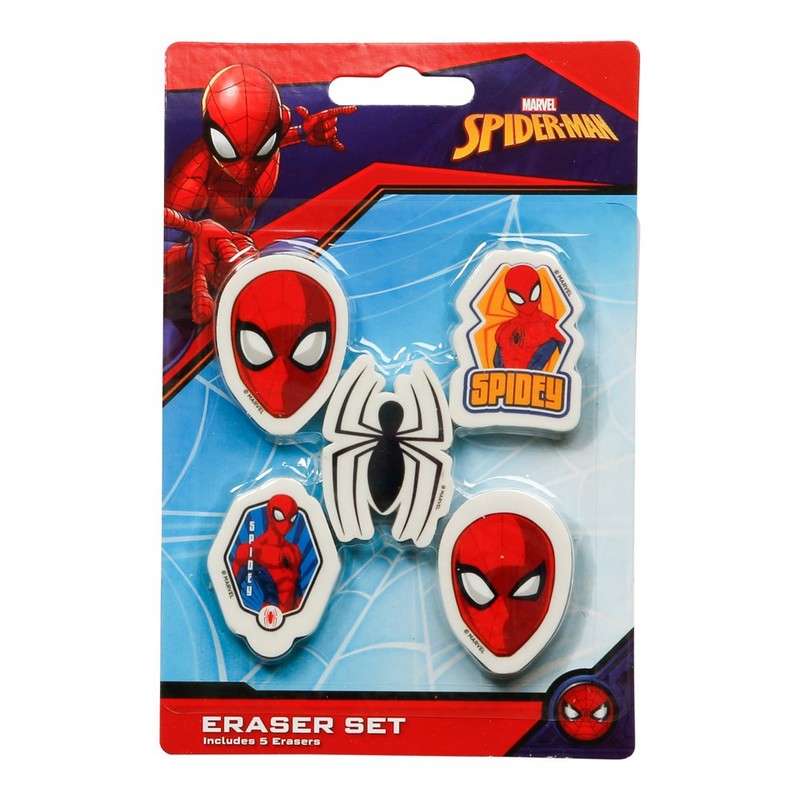 Spider-Man Viskelæder Sæt | Spider-Man Male- & Tegneudstyr - Temashop