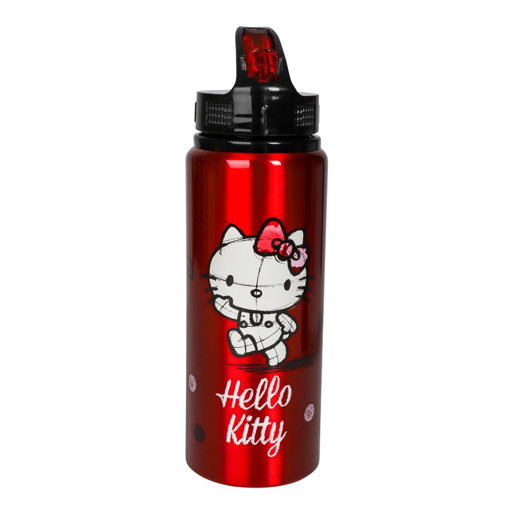 Hello Kitty Aluminium Drikkedunk Rød (730 ml) | Hello Kitty Lommelærke / Drikketilbehør - Temashop