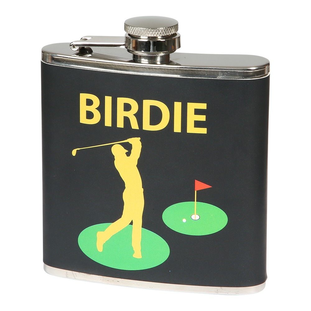 Birdie Golf Lommelærke Sort (18 cl) | Golf Lommelærke / Drikketilbehør - Temashop