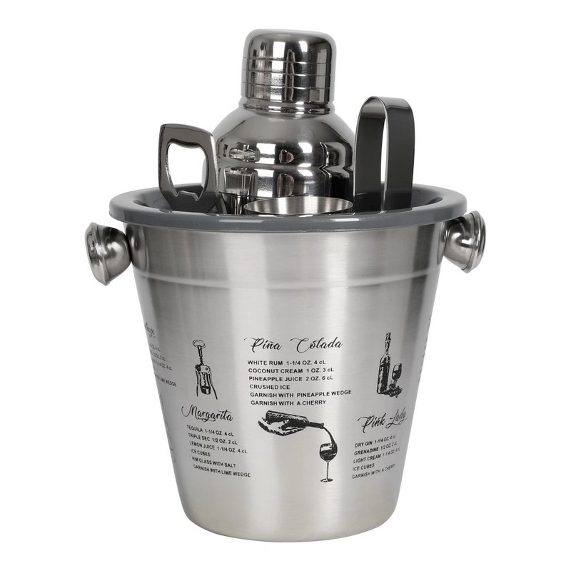 Cocktail Barsæt Sølv - Temashop