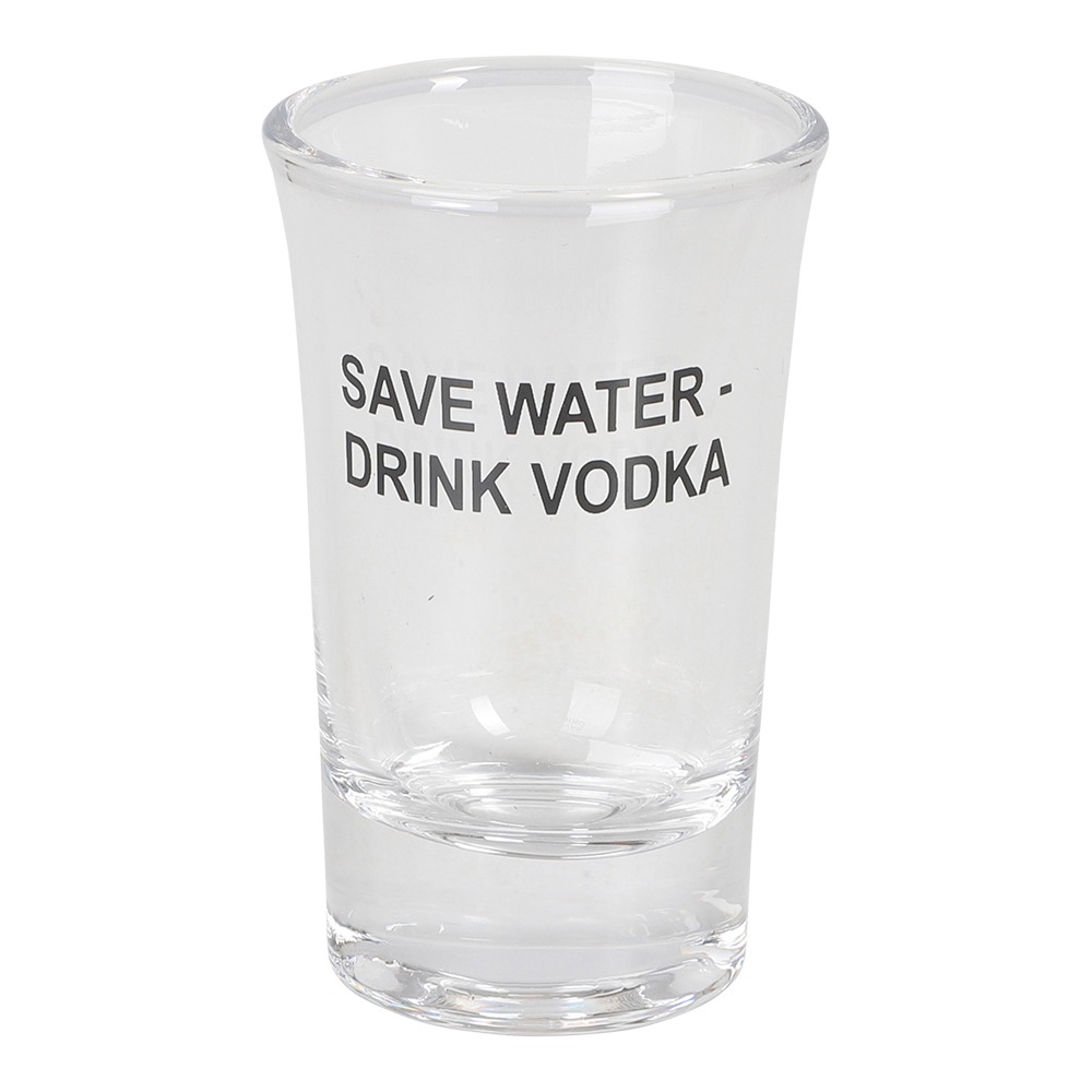Save Water - Drink Vodka Shotglas - 1 stk (4 cl) | Drinks Glas - Temashop