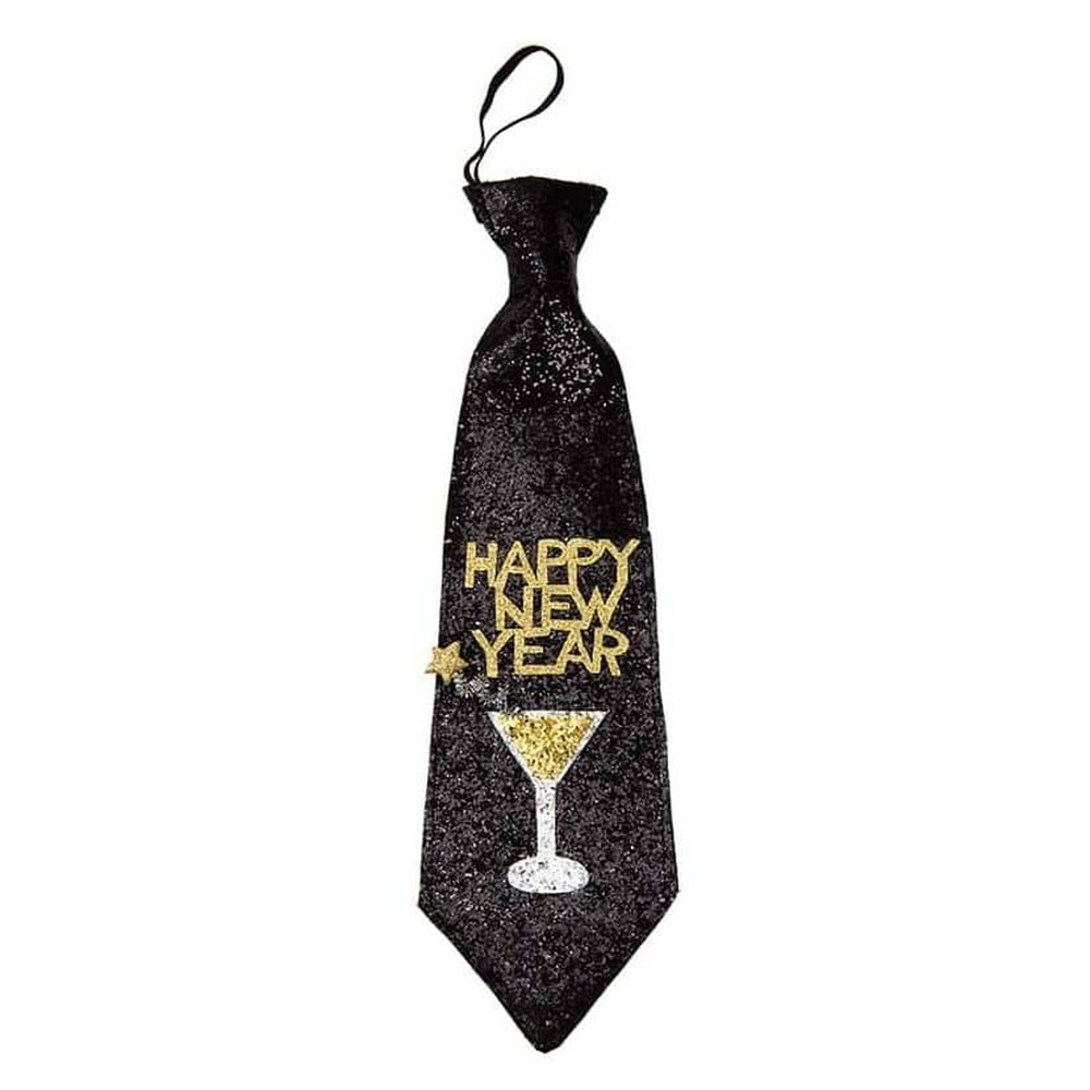 Happy New Year Slips Sort/Guld | Nytår Slips - Beklædning - Temashop